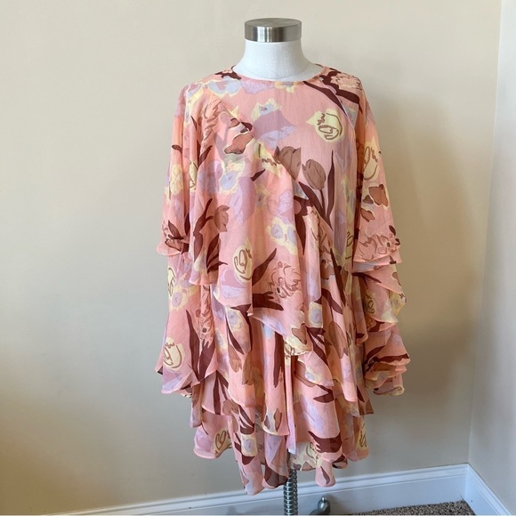 Ted Baker London Pegaia Floral Ruffle Mini Dress 13812 - Picture 3 of 9